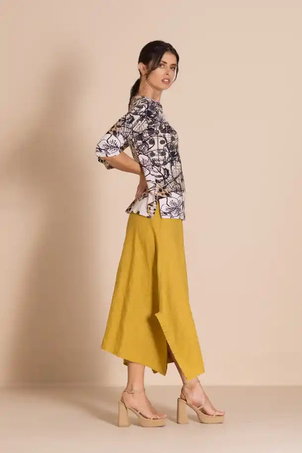 Megan Salmon Rosencrantz Audrey Tee in Pinks and Black