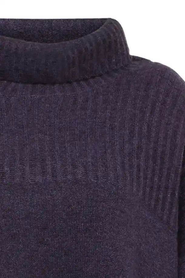 Mansted Zaga Oversized Cowl Jumper in Plum