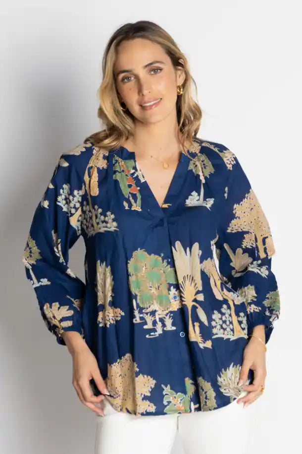 Lulalife Amrita Shirt in Navy