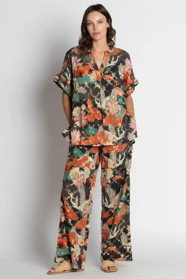 Lulasoul Hoshino Pant in Japanese Pattern