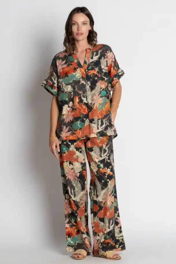 Lulasoul Hoshino Pant in Japanese Pattern