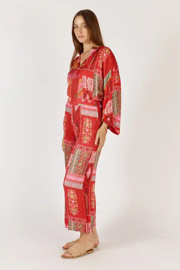 Rubyyaya Khari Pant in Red Print