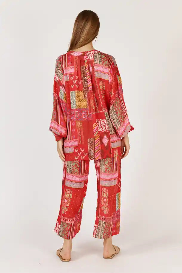 Rubyyaya Khari Pant in Red Print