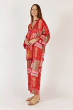 Rubyyaya Khari Shirt in Red Print