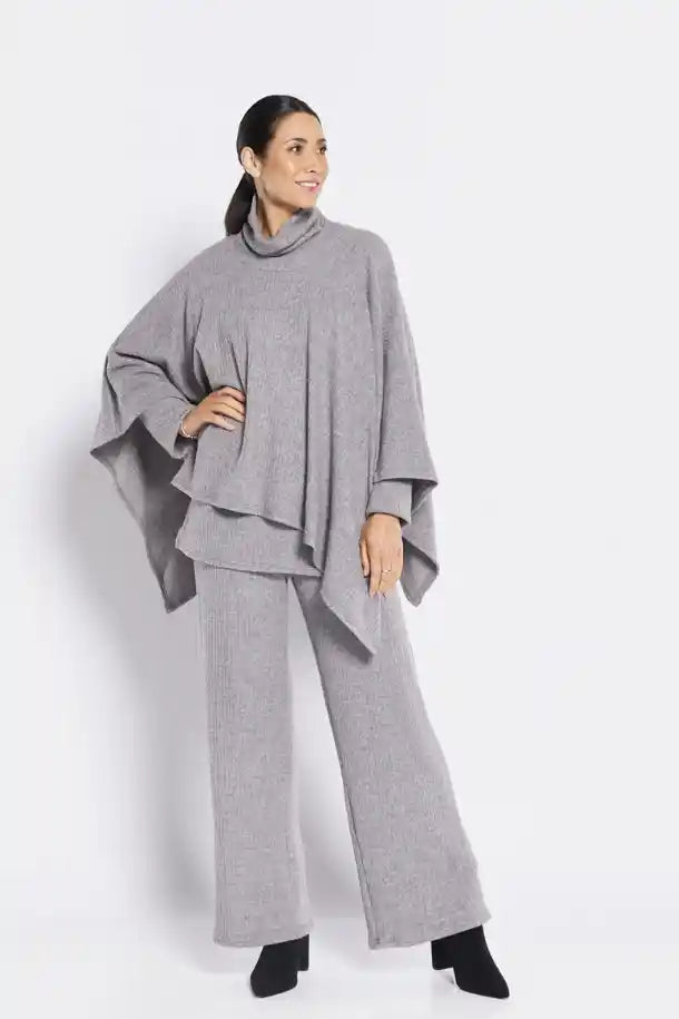 Philosophy Toppa Poncho Rib Knit in Grey