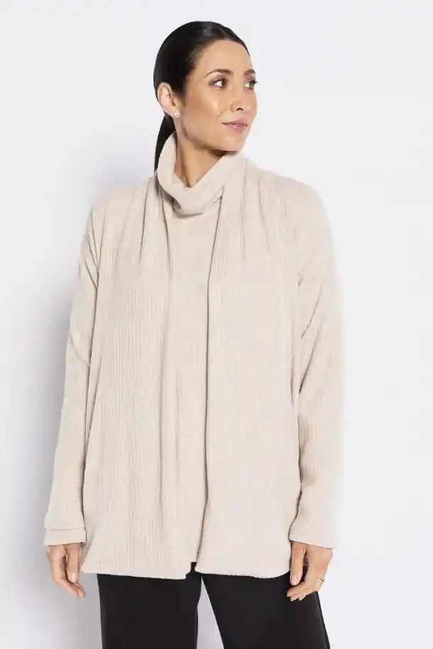 Philosophy Netto Long Sleeve Turtleneck Tunic in Oatmeal