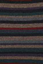 Mansted Zett Yak Stripe Scarf in Mushroom Multi Stripe