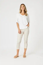 Gordon Smith Lino V-Neck Top in White
