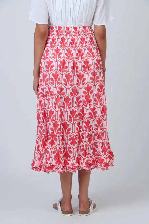 Namastai Chilli Oak Skirt in Red and White
