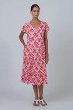 Namastai Chilli Oak Dress in Red and White