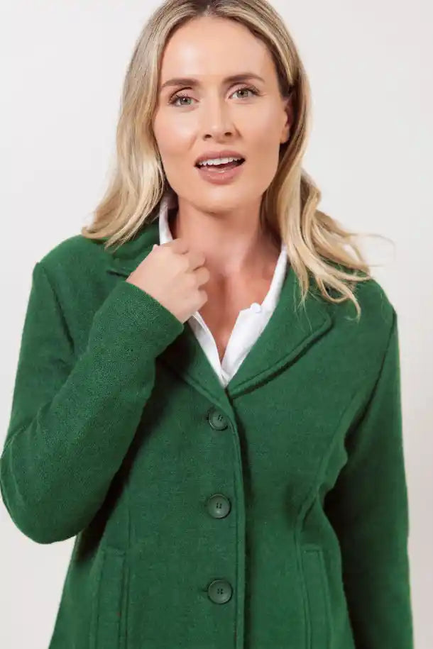 See Saw 100% Boiled Wool Blazer in Khaki