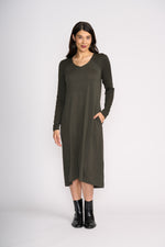 FOIL Upper Cut Dress in Olive