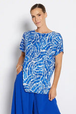 Philosophy Breeze Simple Reversible Tee in Cobalt and White