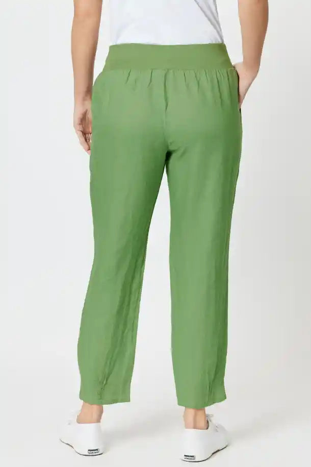 Gordon Smith Sarah Linen Pant in Fern