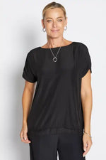 Philosophy Reversible Layer Tee in Lustre Black