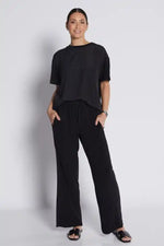 Philosophy Kitty Spliced Tee in Black