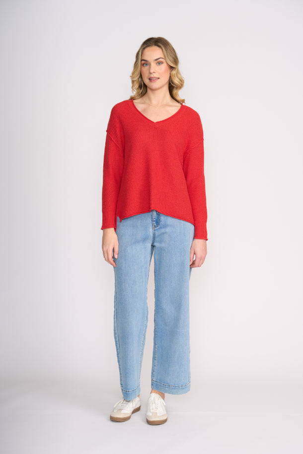 FOIL Brunch Club Sweater in Flame