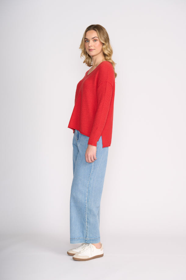 FOIL Brunch Club Sweater in Flame