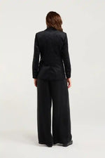 Blackstone Teddy Velvet Blazer in Black