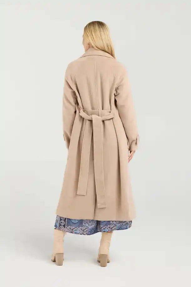 Blackstone Camille Wool Blend Coat in Sable