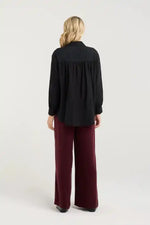 Blackstone Lilliana Spliced Shirt in Black