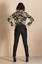 Megan Salmon Pinstripe Beagle Boy Pants in Black and White