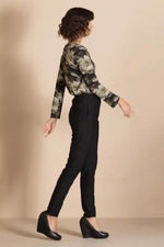 Megan Salmon Pinstripe Beagle Boy Pants in Black and White