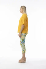 Orientique Amalfi Cotton Stretch Pant in Amalfi Print