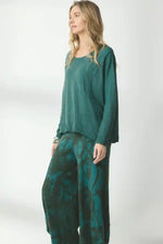 Valia V-Merino High Neck in Silver Pine