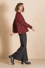 Megan Salmon Highland Skirted Box Jumper in Red Tartan