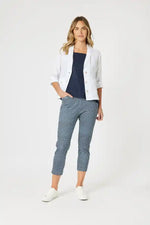 Gordon Smith Alexis 7/8th Pant in Navy & White Check