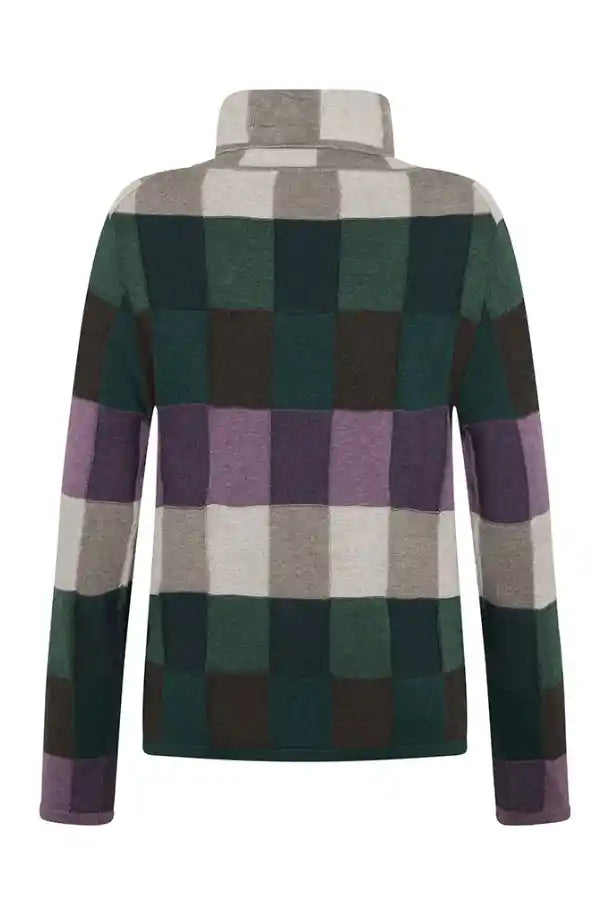 Mansted Eco Boxes Lindi Roll Neck Jumper in Cold Green