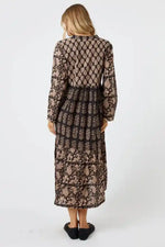 Lulalife Blythe Midi Dress in Espresso