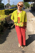 Blueberry Italia Knit Shrug in Lime Green