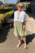 Blueberry Italia Knit Shrug in White