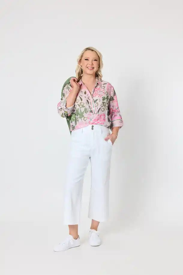 Gordon Smith Hudson Crop Denim Jean in White