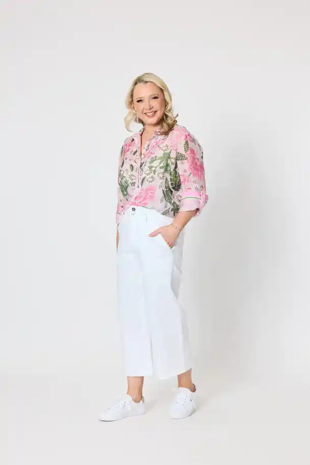 Gordon Smith Hudson Crop Denim Jean in White