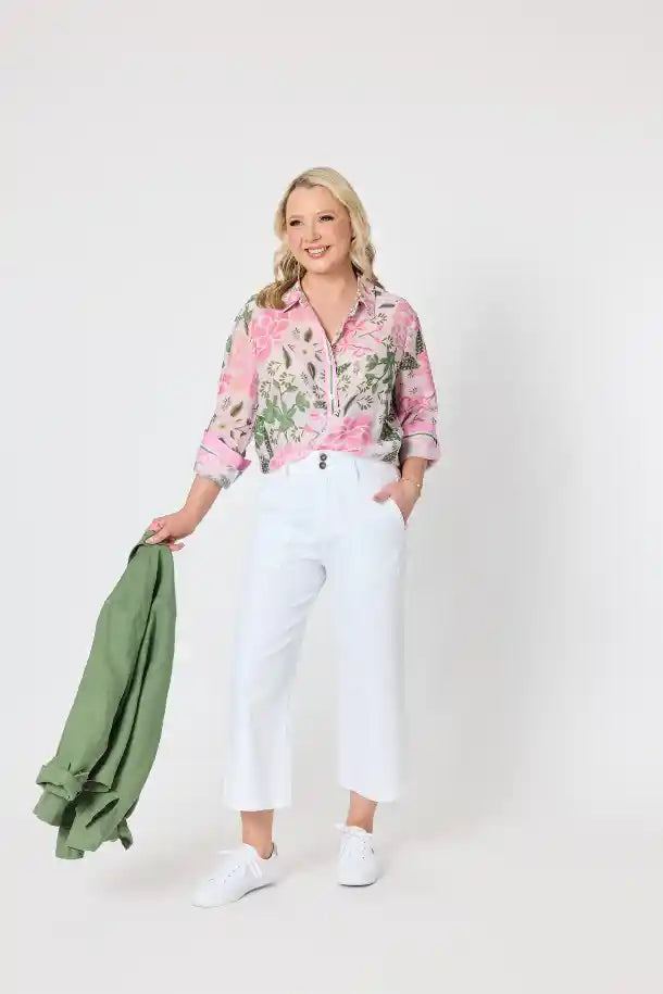 Gordon Smith Hudson Crop Denim Jean in White