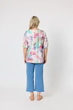 Gordon Smith Desert Rose Print Top in Pink, Multi