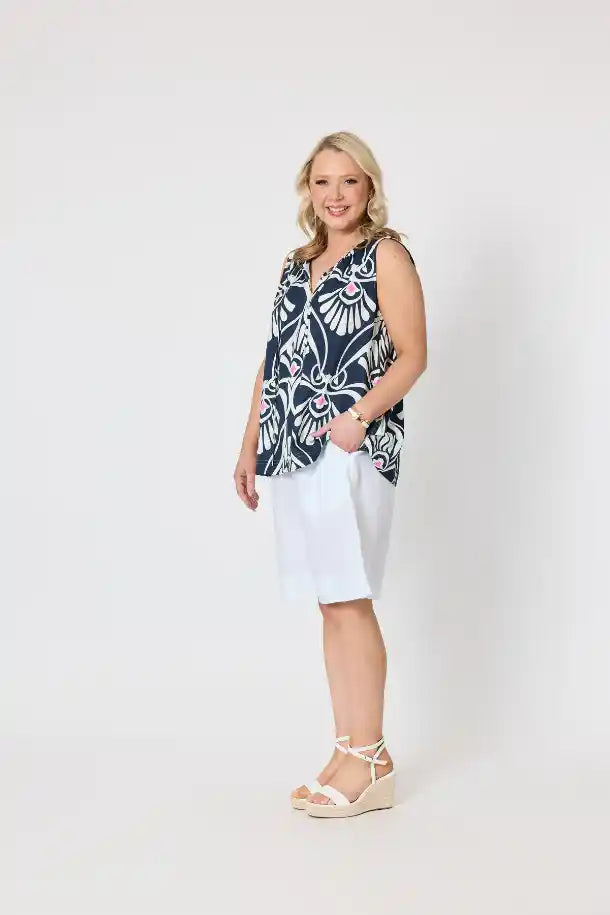 Gordon Smith Riviera Top in Navy and White