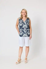 Gordon Smith Riviera Top in Navy and White