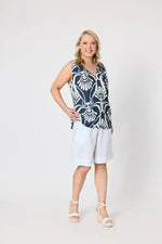 Gordon Smith Riviera Top in Navy and White
