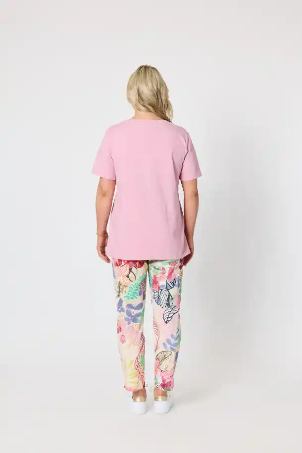 Gordon Smith Desert Rose Print Pant in Pink, Multi