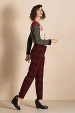 Megan Salmon Highland Audrey Trousers in Red Tartan