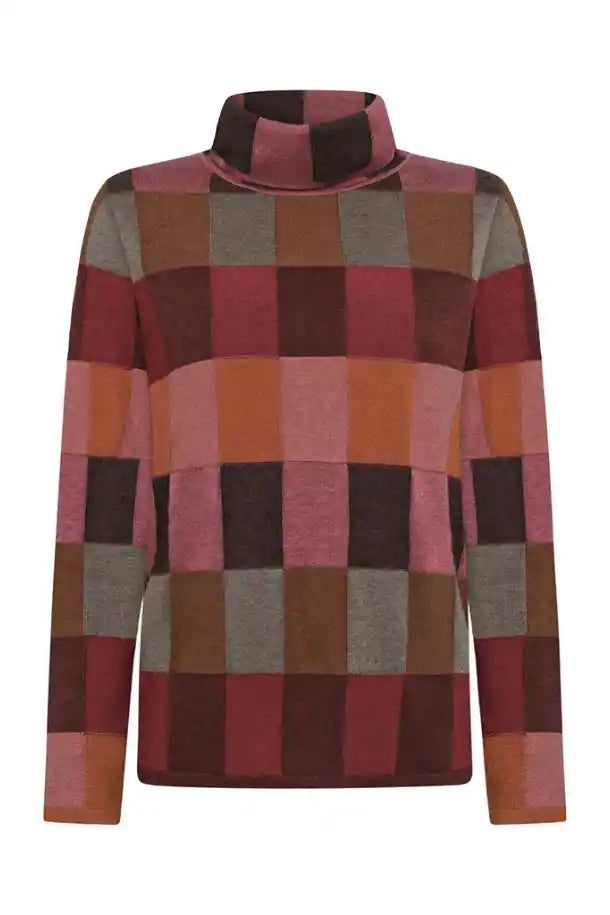 Mansted Eco Boxes Lindi Roll Neck Jumper in Spice