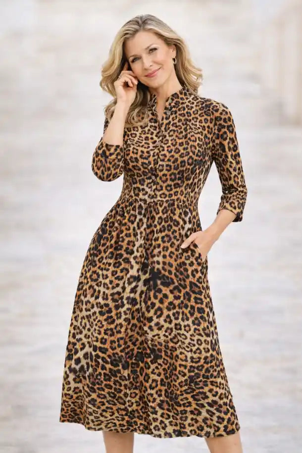 Alquema Nehru Coat Dress in Lumielle