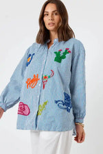 Lulalife Navy Stripe Howdy Shirt