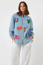 Lulalife Navy Stripe Howdy Shirt