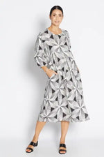 Philosophy Windmill Billow Dress in Black and White