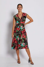 Philosophy Hero Tuck V-Neck Dress in Calypso